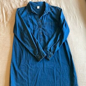 Old Navy, long sleeve, cotton chambray dress